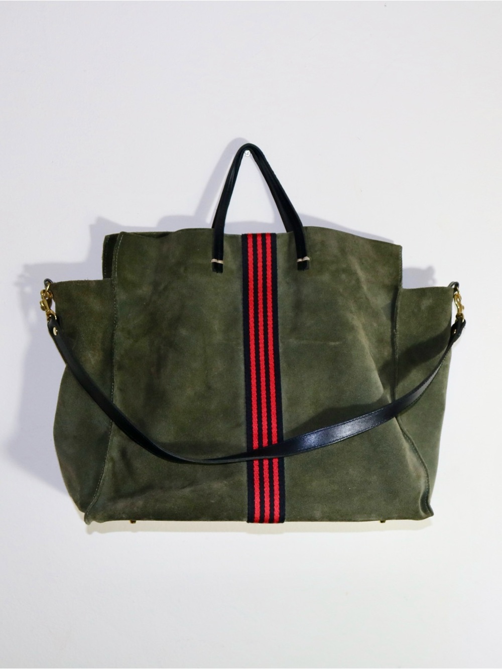 Clare V. Simple Tote in Army Suede - Picture 4 of 16